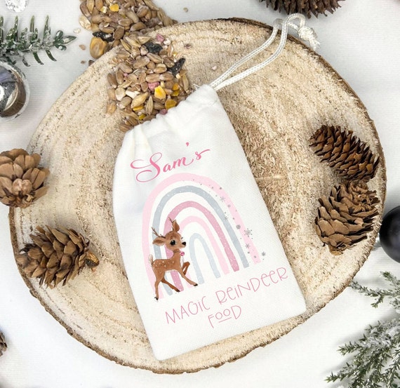 Personalised Magic Reindeer Food In Organza Bag 