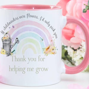 Personalised Childminder Rainbow Mug, Thank You Gift, Childcare Leaving Gift, Childminder Thank You, Teacher Thank You Gift