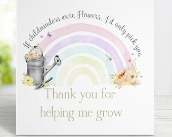 Childminder Gift Card, Childminder Thank You Card, Special Occasion Card