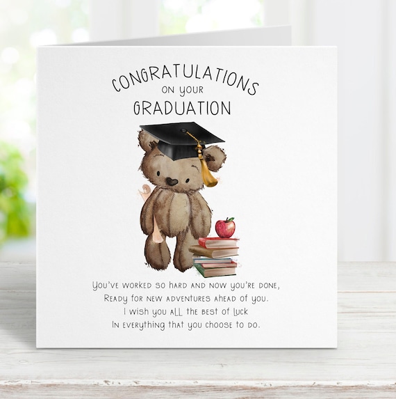 Congrats Grad Card, Congratulations, Congradulations, You Did It, High School University College Grad, Gown Cap Scroll, Gift For Grads - View #6