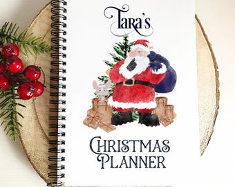 Personalised Christmas Planner, Christmas Notebook, Santa Notebook, Christmas Organiser