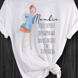 T-shirt personnalisé pour maman, T-shirt pour maman fatiguée, maman maman, cadeau pour maman, cadeau de Noël RED HAIR