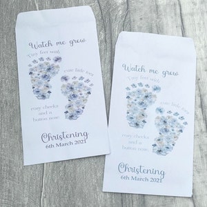 Baby Christening Seed Packets, Baby Christening Thank Yous, Christening Favours, Baby Naming, Personalised Wildflower Seed Packs