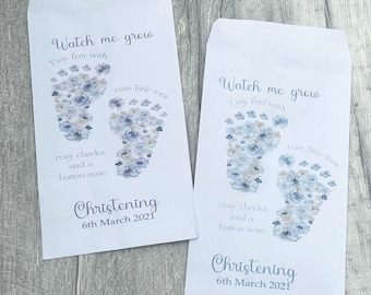 Baby Christening Seed Packets, Baby Christening Thank Yous, Christening Favours, Baby Naming, Personalised Wildflower Seed Packs