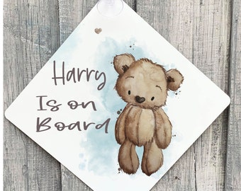 Teddy Bear Baby on Board Car Sign ~ Girl Bear 2 ~ NON PER~ Can't be personalised Teddy Bear Baby on Board Car Sign ~ Girl Bear 2 ~ NON PER~ Can't be personalised