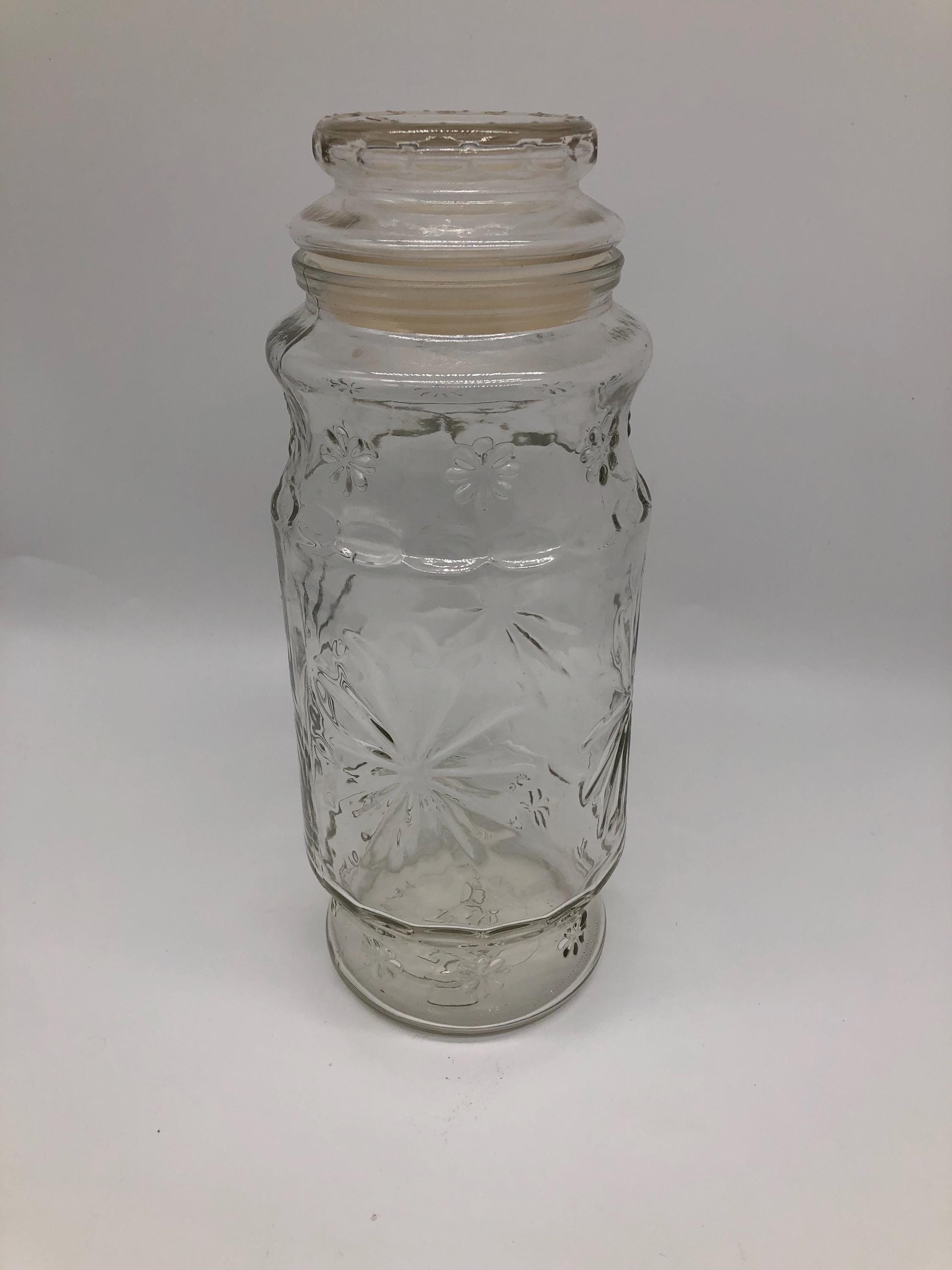 Tarro Planter Peanuts de los años 70 con flores y tapa - Etsy México, image size:2250x3000