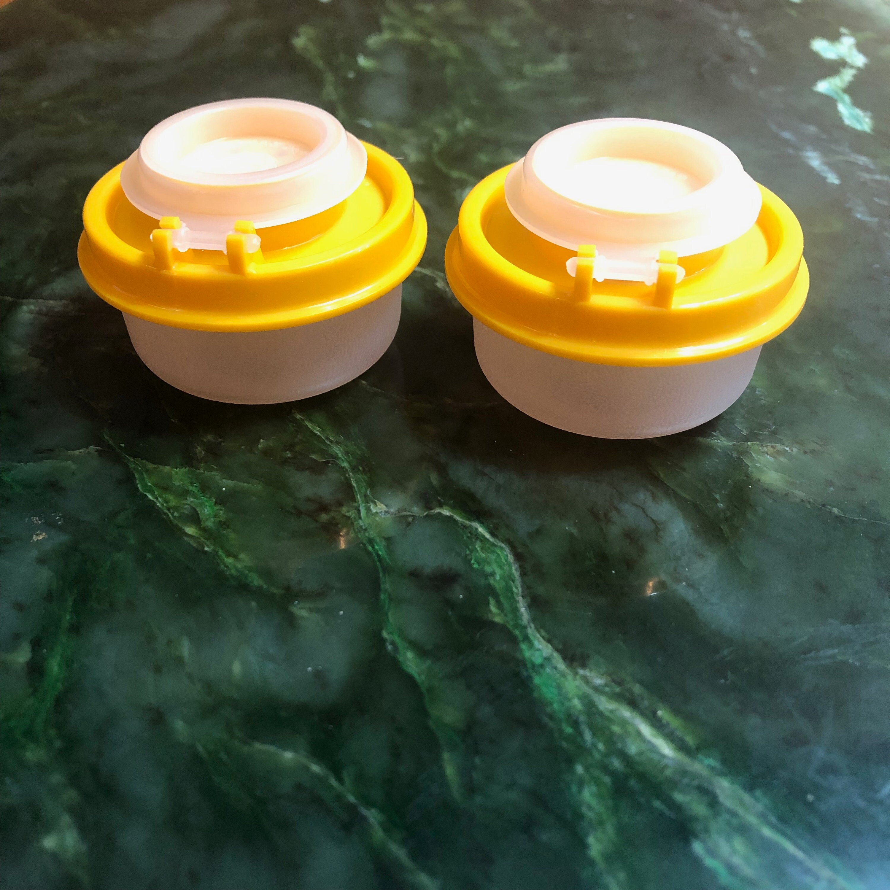 Vintage Tupperware Smidget 1 Oz Salt and Pepper Shakers Yellow and ...