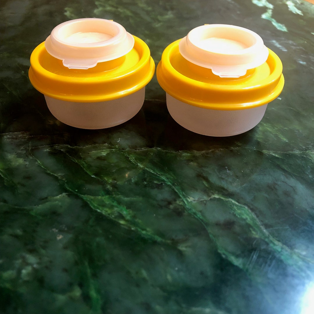 Vintage Tupperware Smidget 1 Oz Salt and Pepper Shakers Yellow and ...