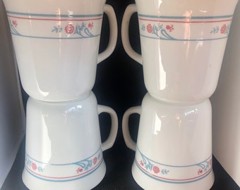 Set of 4 Prinston Corning coffee mugs