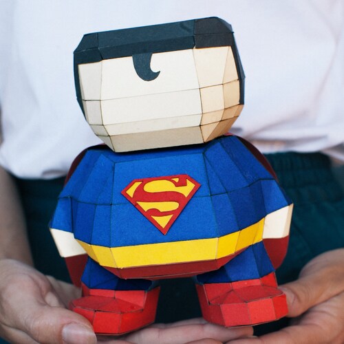 DIY Superhero PDF Template Comic Character 3D Papercraft - Etsy