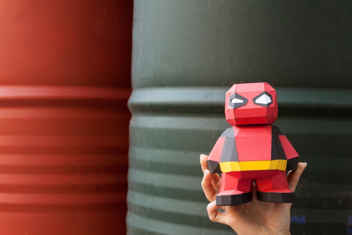 Papercraft Superhero DIY Template Kit Papercraft Figure | Etsy
