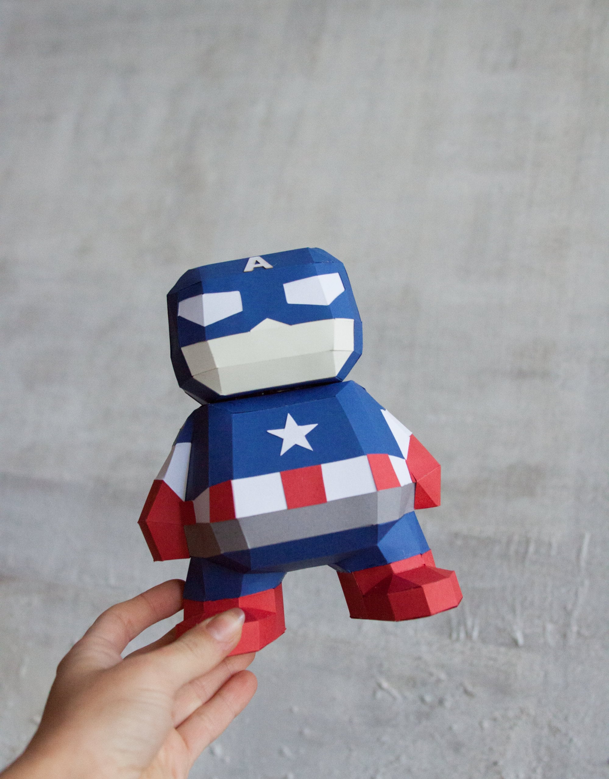 Paper Mini Figure Craft DIY Superhero America Papercraft: 3D Comic Character (PDF Template) - Etsy