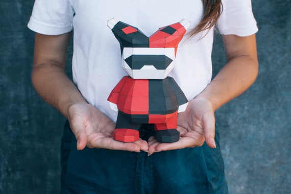 Diy Harley Quinn Papercraft Figure Joker Paper Figure Etsy