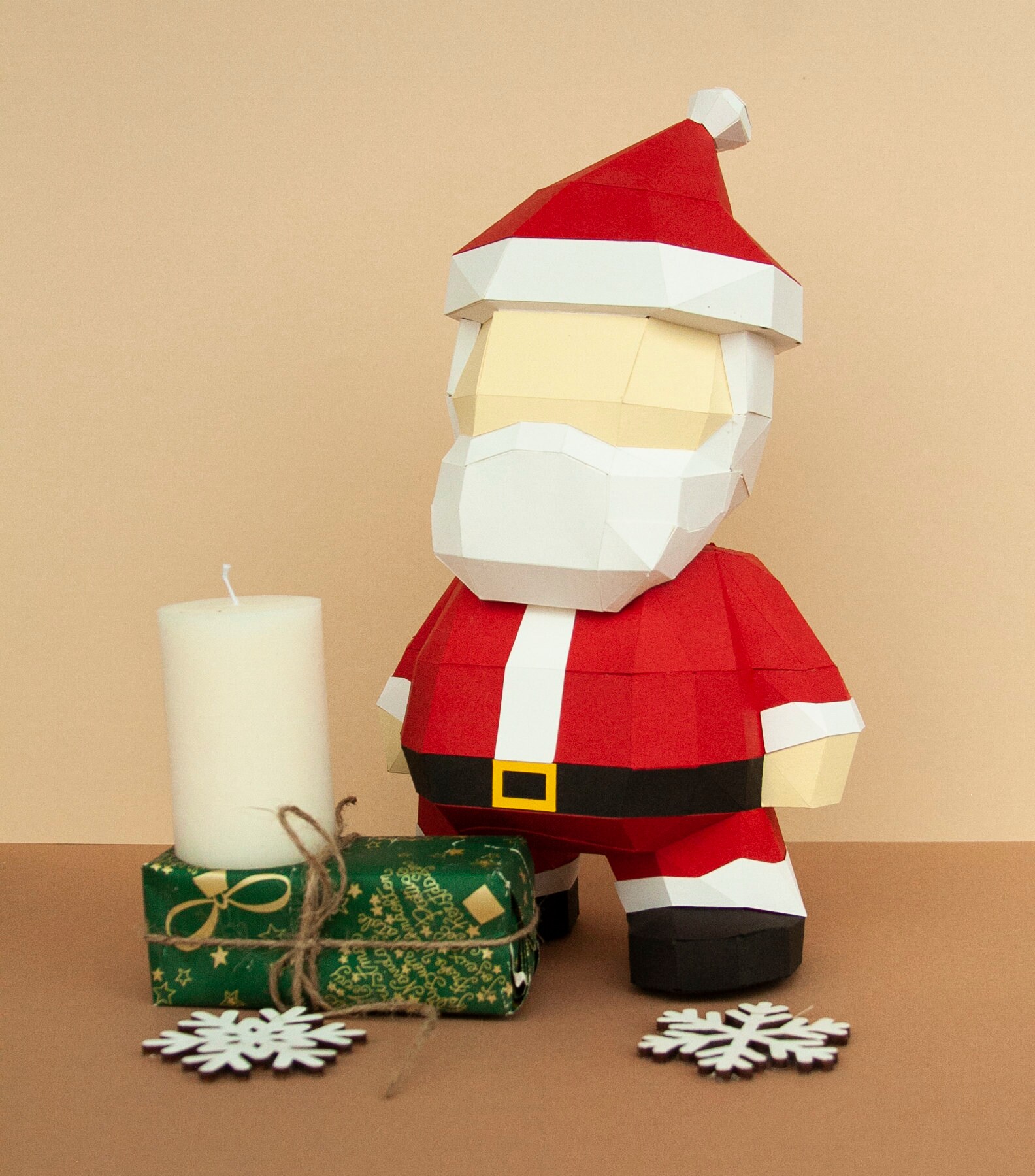DIY Papercraft DIGITAL Santa Claus, Pdf Kit, Christmas decoration, Svg and Dxf files included,