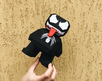 DIY Superhero PDF template, comic character, 3D papercraft doll,  party decoration,