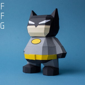 Plantilla PDF de superhéroe DIY, personaje de cómic, muñeca papercraft 3D, decoración de fiesta