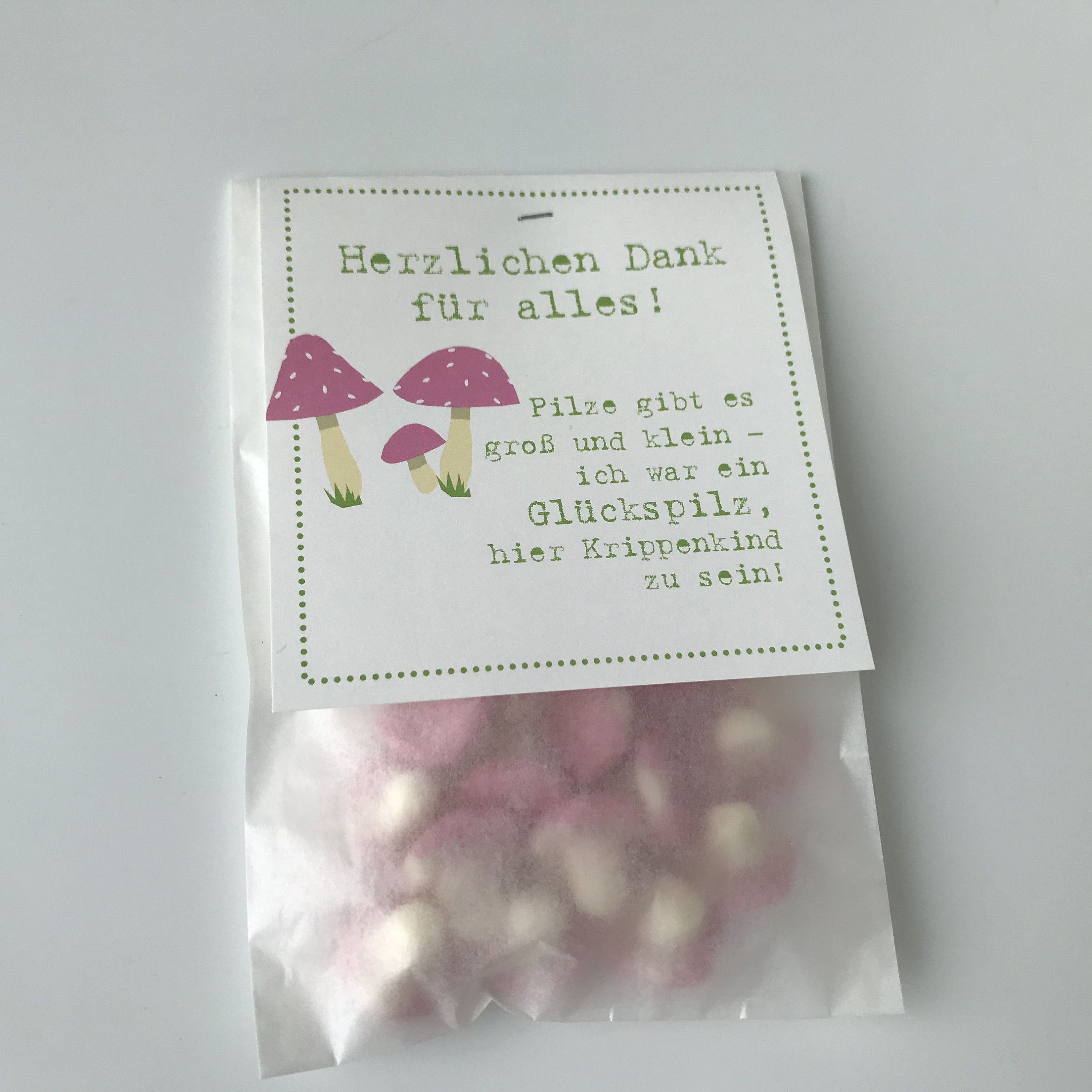 A special CRIB CHILD thank you - GLÜCKSPILZ - farewell gift