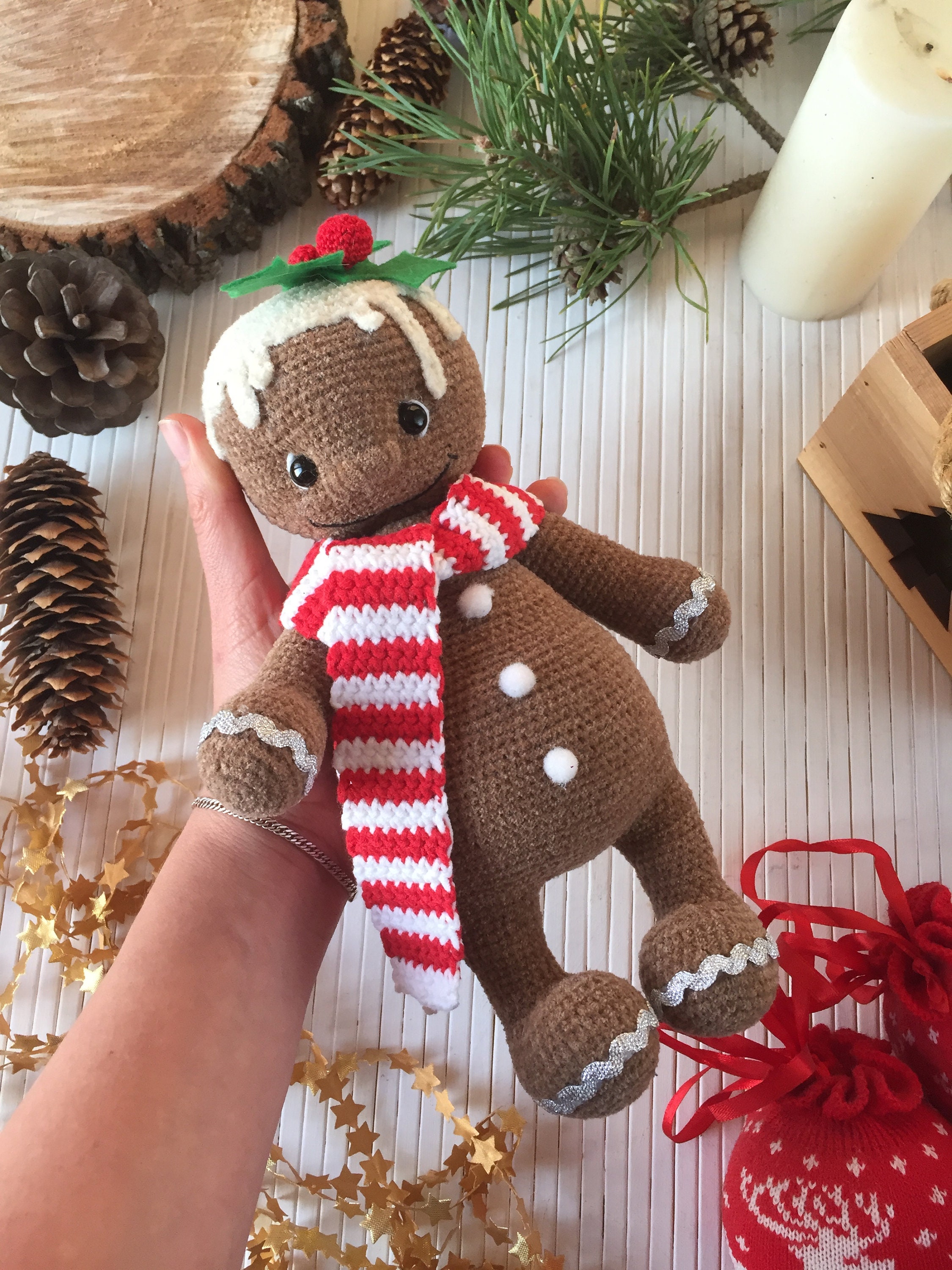 Plush gingerbread man stuffed gingerbread gingerbread boy Etsy