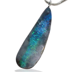 38 mm Opal pendant on silver loop Boulder Opal from Australia