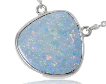 Opal Anhänger an Silberkette