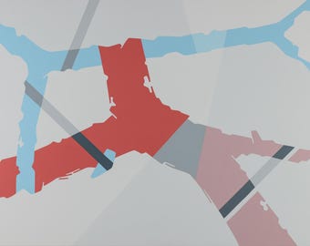 120x80cm, Abstraktes Bild, Acryl auf Leinwand