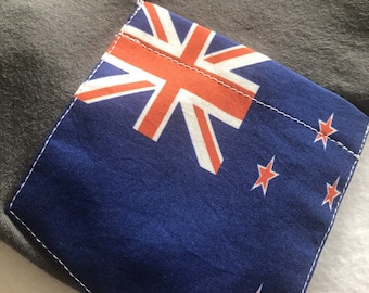 Flag of New Zealand Unisex Pocket Tee Shirt