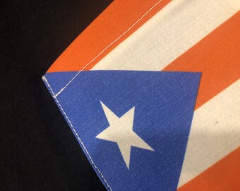 Flag of Puerto Rico Unisex Pocket Tee Shirt