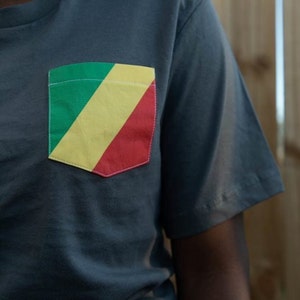 The Flag of Republic of Congo Unisex Pocket Tee Shirt
