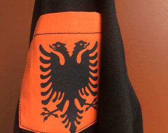 Flag of Albania Unisex Pocket Tee Shirt