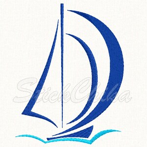 Embroidery pattern embroidery file "sailing boat"