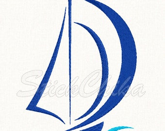 Embroidery pattern embroidery file "sailing boat"