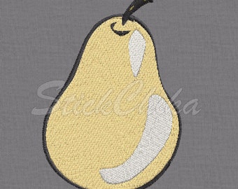 Pear embroidery design embroidery file