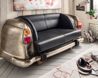 Autosofa AMBASSADOR | 2-Sitzer Heck silber | 158 cm breit