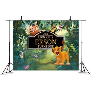 Lion King Birthday Photo Backdrop: Wild One Theme