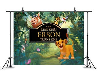 Lion King Birthday Photo Backdrop: Wild One Theme