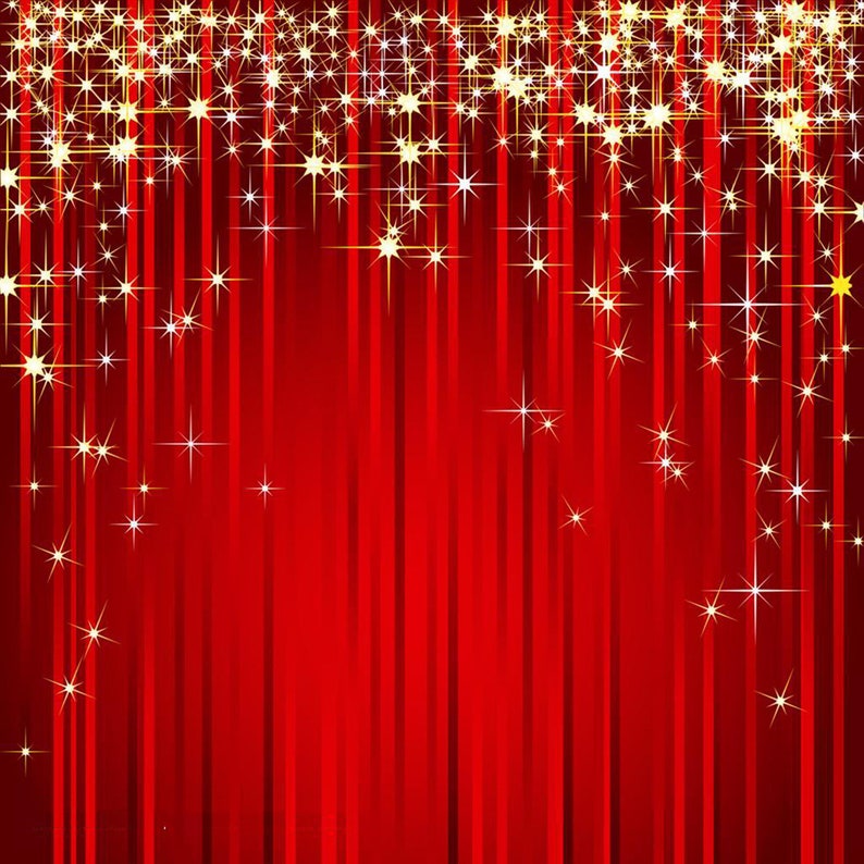 Red Glitter Backdrop Wall Photography Stars Background Etsy