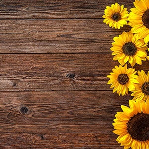 Sunflower Wood Backdrop for Photography Backdrops Birthday - Etsy