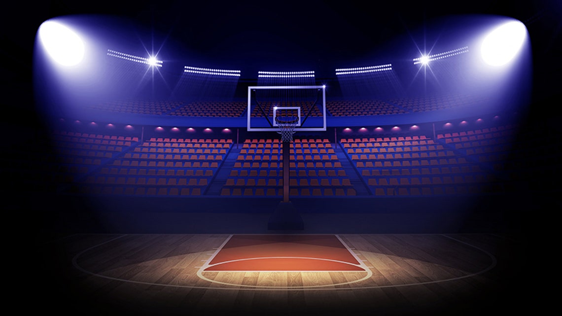 Basketball Court Arena Backdrop Lights Digital Photography | Etsy