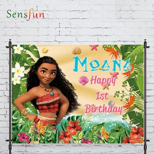 achtergrond voor fotostudio moana verjaardag prinses tropische oceaan photocall photobooth decor studio custom shoot prop