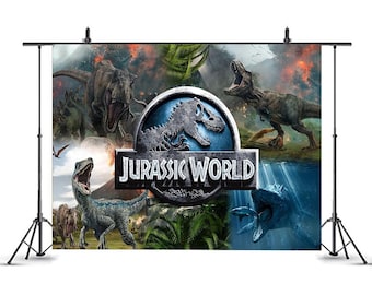 Jurassic Park Birthday Decoration Photography Props World Dinosaur Theme Backdrop Background Baby Birthday Party Decoration Prop