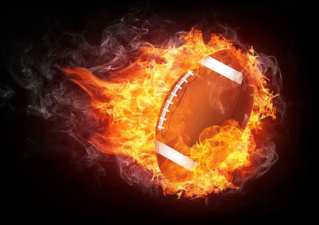 Fire Football Backdrop for Photography Tapestry Backdrops Birthday