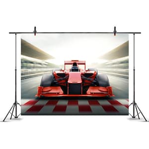 F1 / Formula One Racing Car Backdrop Wall Floor Photography Background Backdrops for Club Birthday Gift -Printed Fabric Props JHGB80