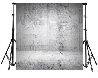 Grey Concrete Wall Floor Backdrop Grunge Background Printed Fabric Photography Backdrops for Decorations Photo Booth JHGB86