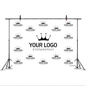 Custom Logo Backdrop,Personalized Step and Repeat Style Printed Background,Event Business Party Banner Poster White Backdrop,Any Color