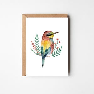 Postkarte Bienenfresser l Muttertag l Geburtstag l Naturkarton