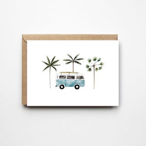 Postkarte Van | Frühling | Sommer | Grußkarte | Vanlife | Naturkarton