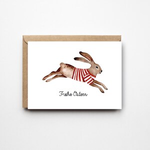 Postkarte Hase | Frühling | Naturkarton | Grußkarte Osterhase | Druck | Frühling | Osterkarte | Geschenk