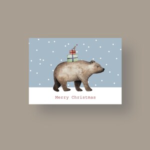Weihnachtskarte Bär l Grußkarte l Postkarte Winter