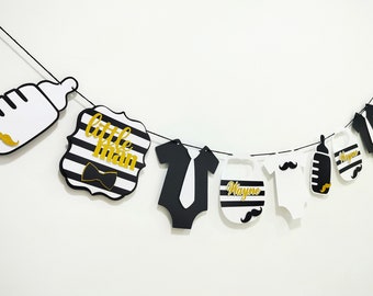 Personalized Boys Little Man Mustache Baby Shower Buntings Party Banner Garlands.First Birthday Party Decor.Photo Backdrop Wall Hanging