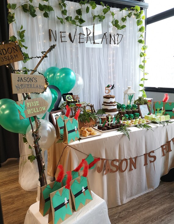 Neverland Peterpan Inspired Green Favor Bags Gift Bags Boys Etsy